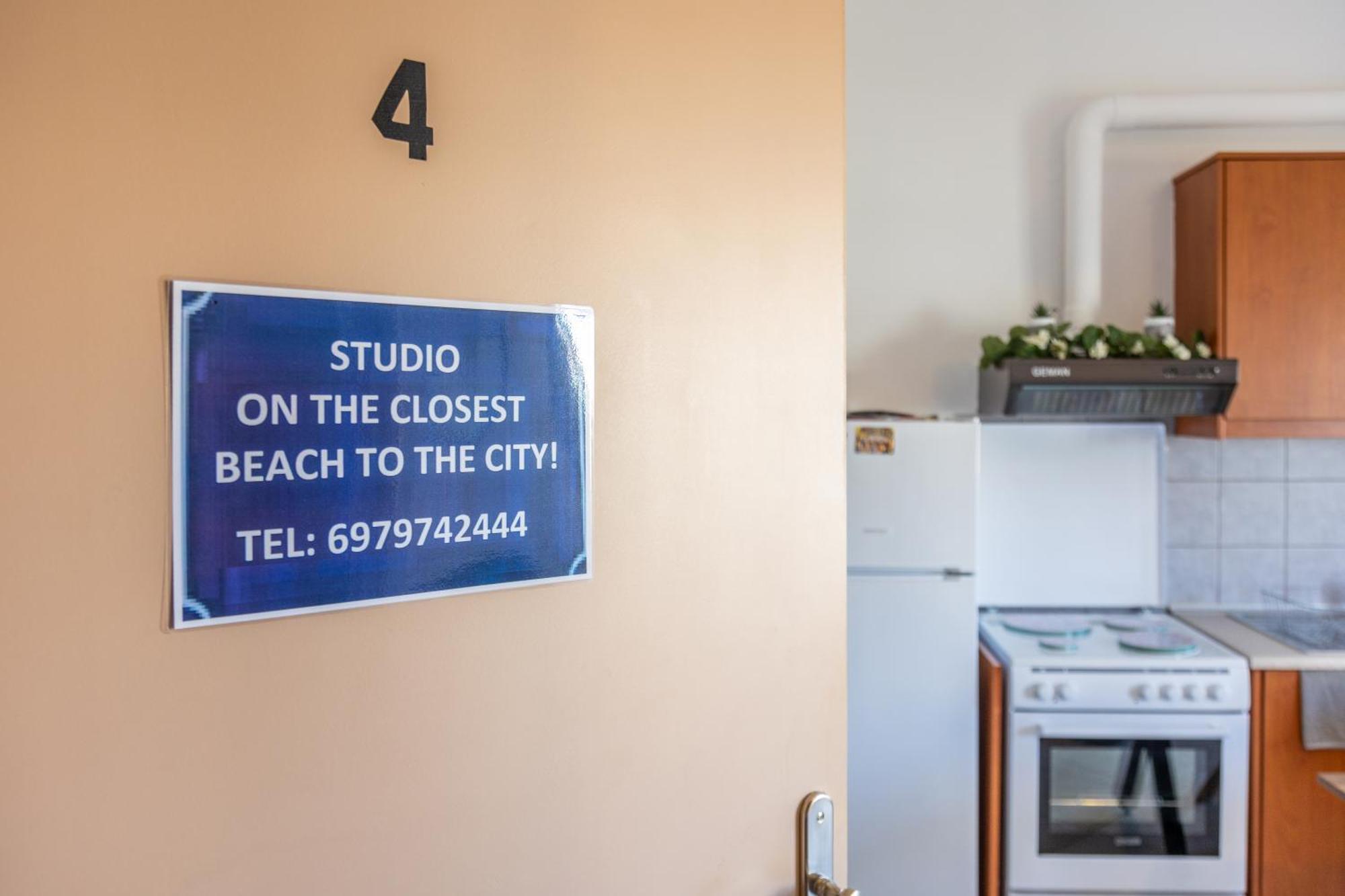 Studio On The Closest Beach To The City! Amoudara Lasithiou Exteriör bild